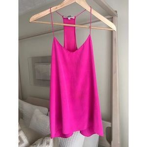 🚫SOLD Tibi Hot Pink Silk Tank Top Size 4 💕